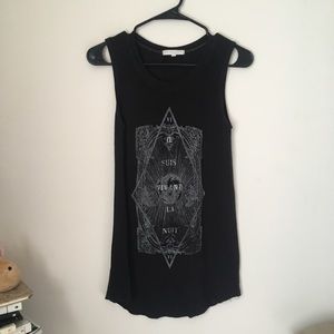 UO black graphic muscle tank